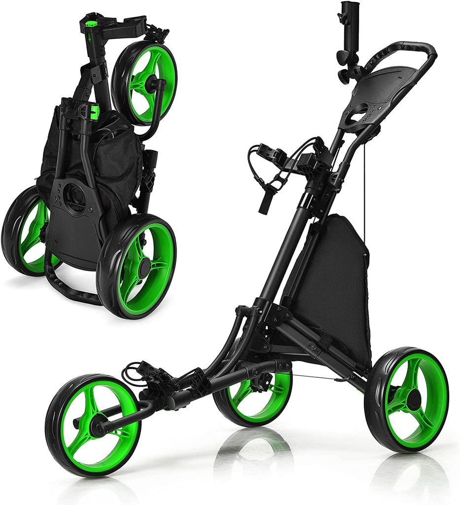 GOPLUS Faltbar Golftrolley mit 3 Rädern, 4 Produktbild 