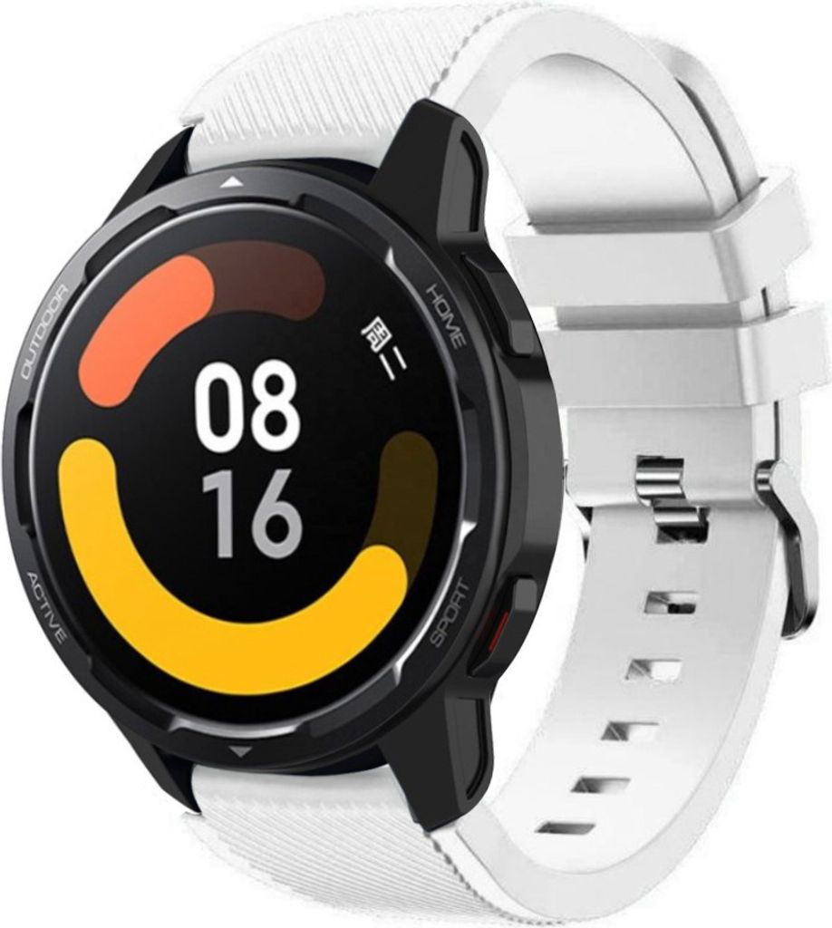 Strap-it Xiaomi Watch S1 Silikonarmband (Weiß)