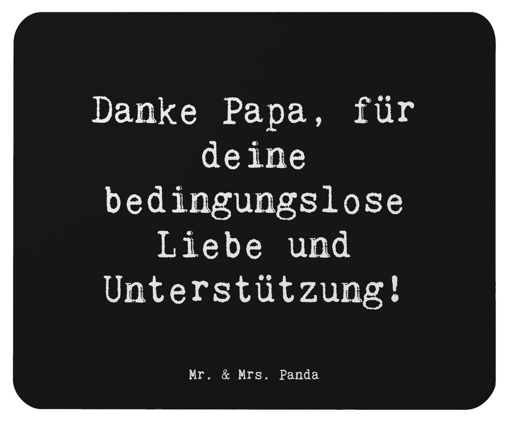 Mr. & Mrs. Panda Mousepad Spruch Danke Papa - Schwarz - Geschenk, pc, Aufmerksamkeit, computermatte, bester, Mauspad, sagen, computer, Freude mache...