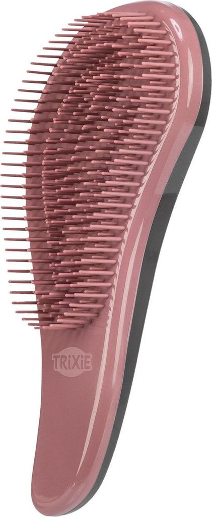 Brosse douce 19 cm gris foncé/rose ancien