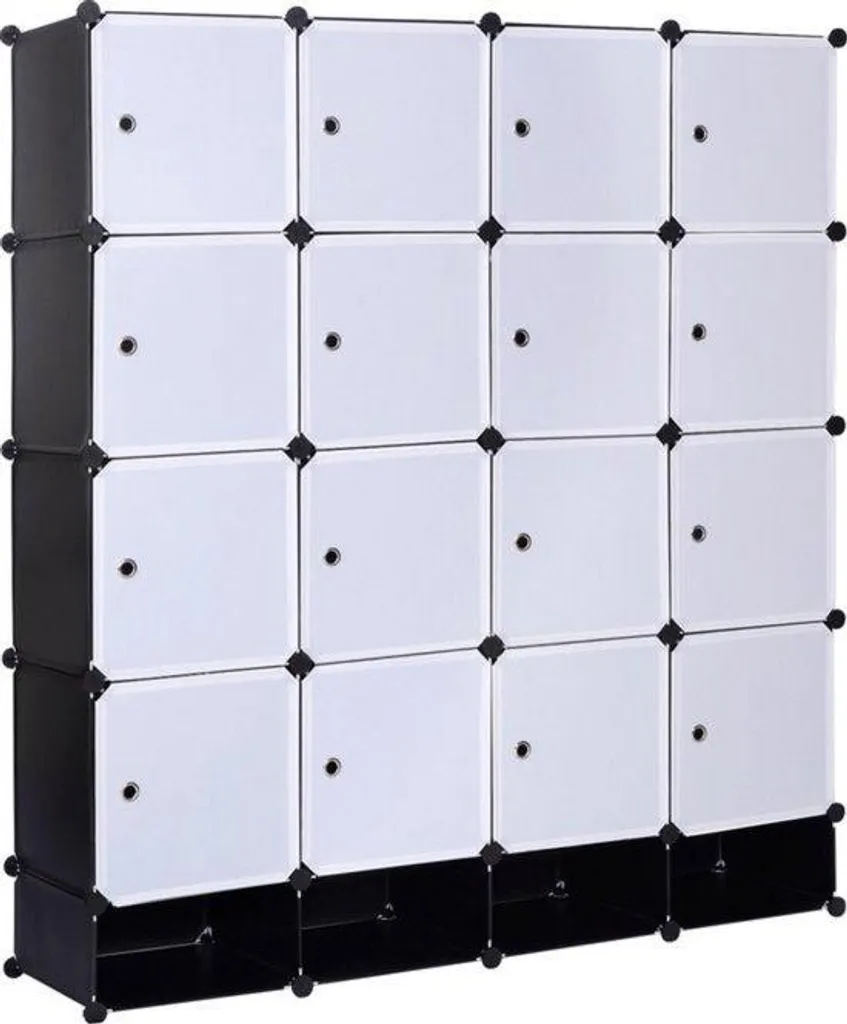 Armoire 165 cm plastique et acier noir - Structure légère et durable