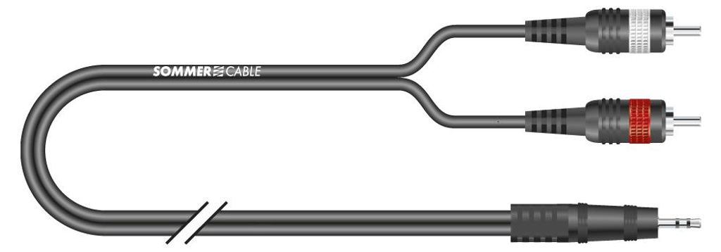 RCA-Cinchkabel RCA / MiniJack, 2 x | RCA-Cinch / Miniklinke | 6,00 m