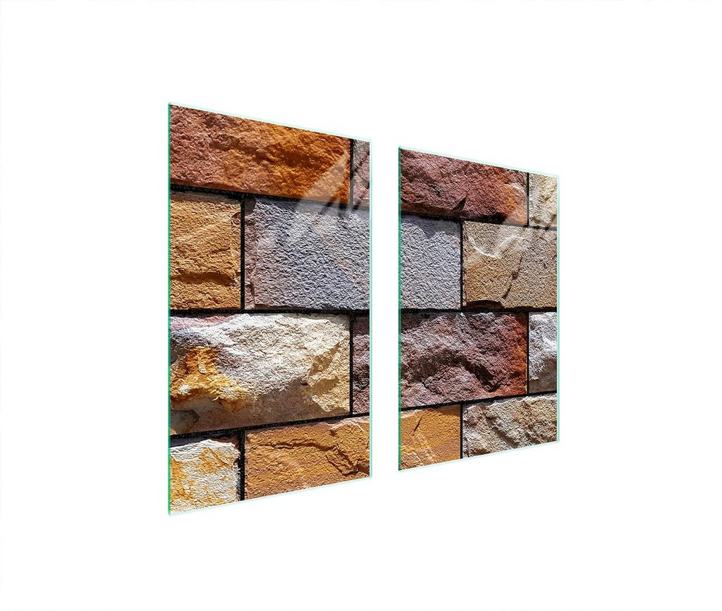 Glasschutzplatte Für Küche 65X52 Brick