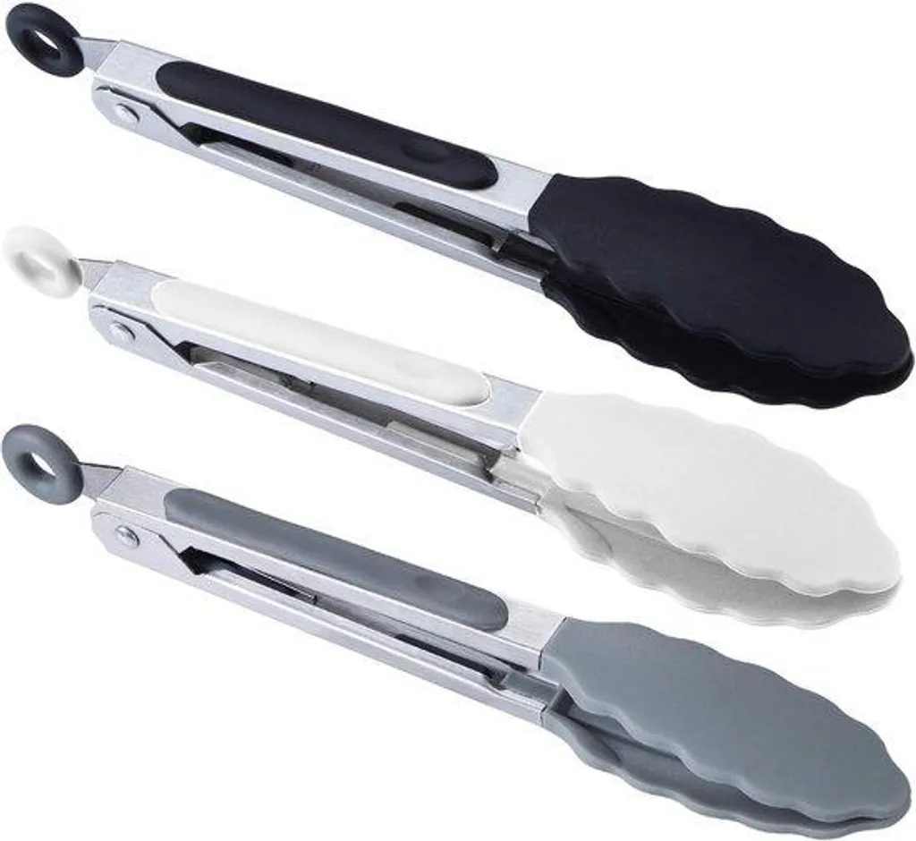 Pince cuisine silicone : évitez les rayures - Lot de 3 petites pinces
