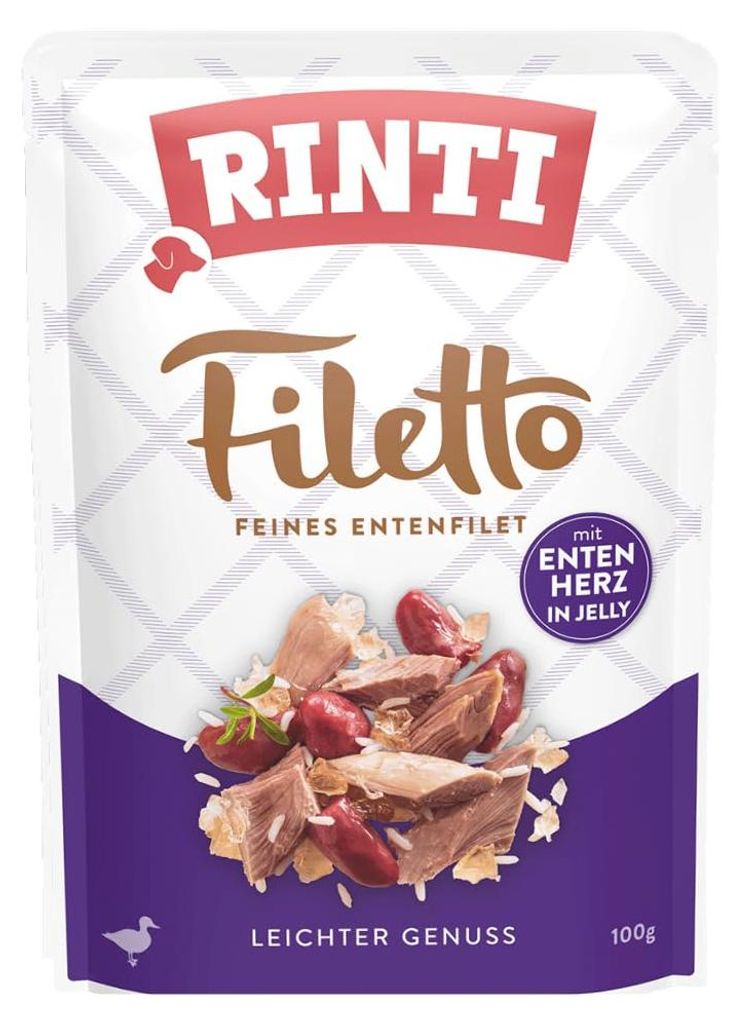 Rinti - Filetto Pouch Jelly 24x100g | Anatra e cuore Immagine del prodotto 