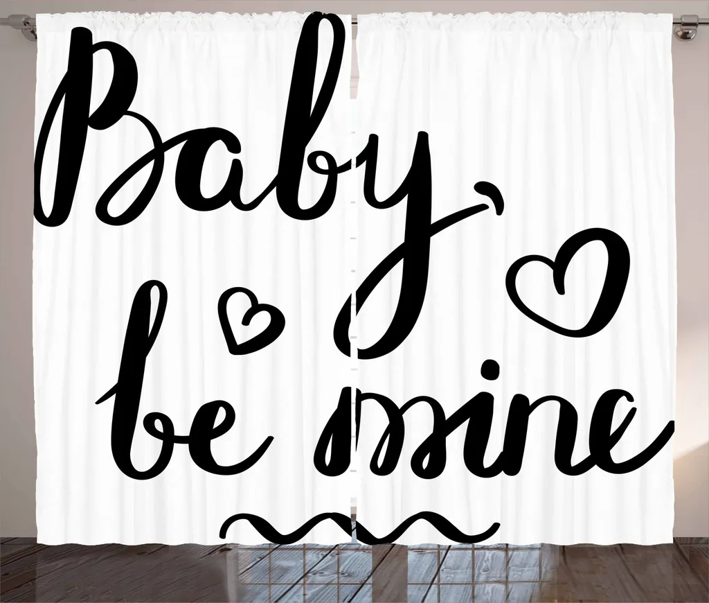 Tenda Design Motivazionale ABAKUHAUS 280x245 cm Bianco/Nero