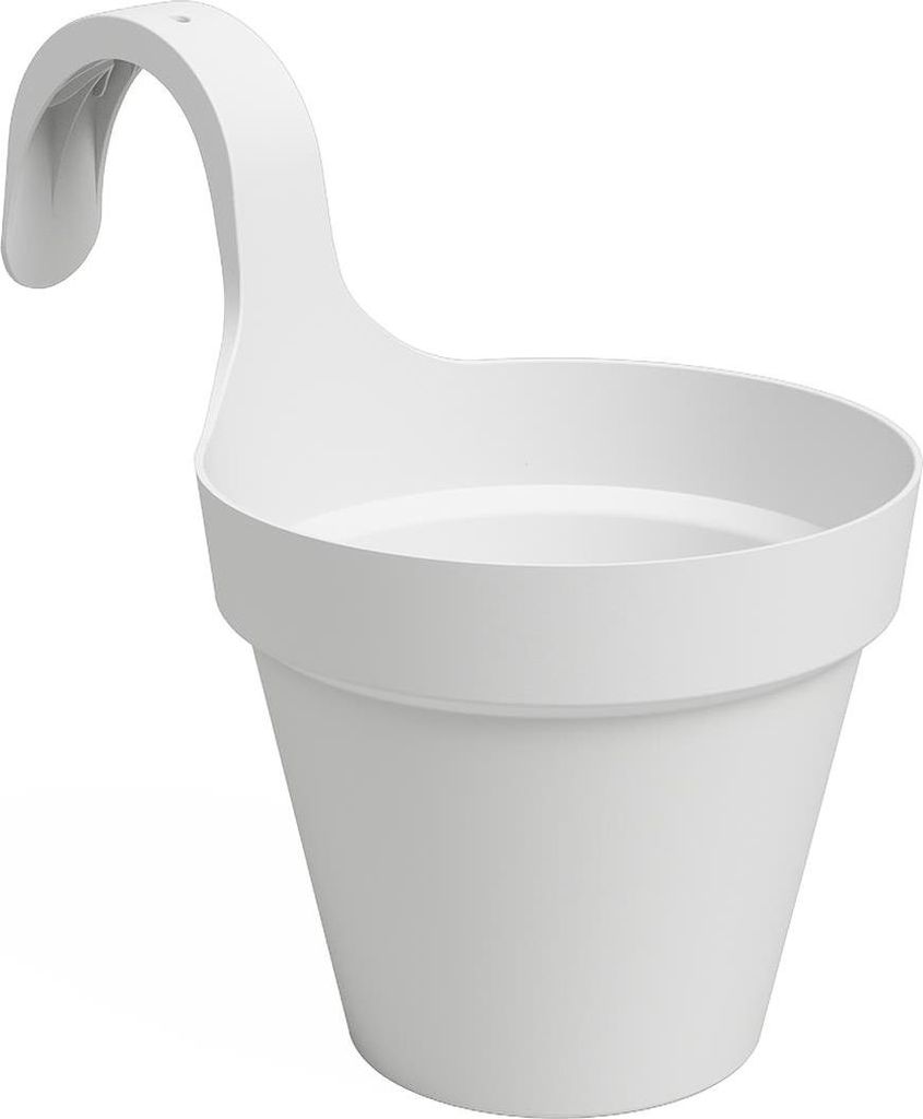 artevasi© CAPRI SINGLE Balkontopf Weiß 20 cm zum Einhängen Produktbild 