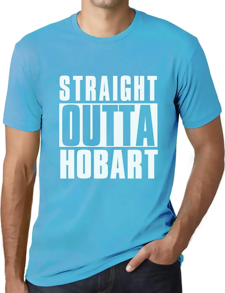 Herren Grafik T-Shirt Direkt aus Hobart – Straight Outta Hobart – Öko-Verantwortlich Vintage Jahrgang Kurzarm Lustige Druck Geburtstag Geschen...