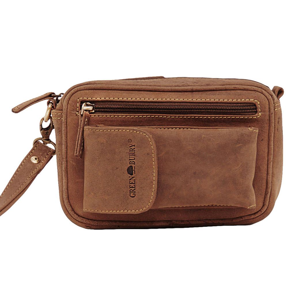 Greenburry Leder Herrentasche Handgelenktasche Tasche Vintage antikbraun 1732-25