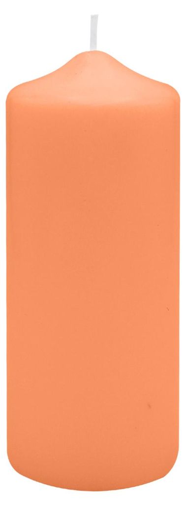Spitzkopf Stumpen Kerzen Mango Orange 15 x Ø 6 cm, 12 Stück