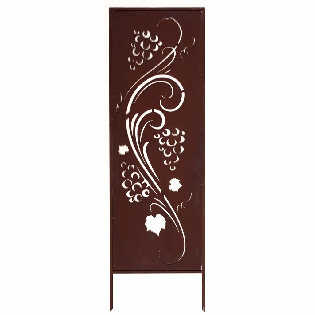 Paravent de terrasse motif vigne 160x50 cm - Cloison de jardin robuste