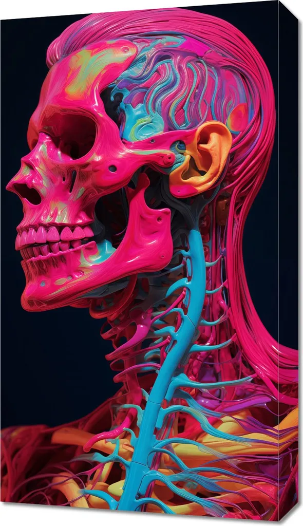 Habiller un Mur Étroit avec l'Affiche Anatomie de la couleur 40 x 70 cm