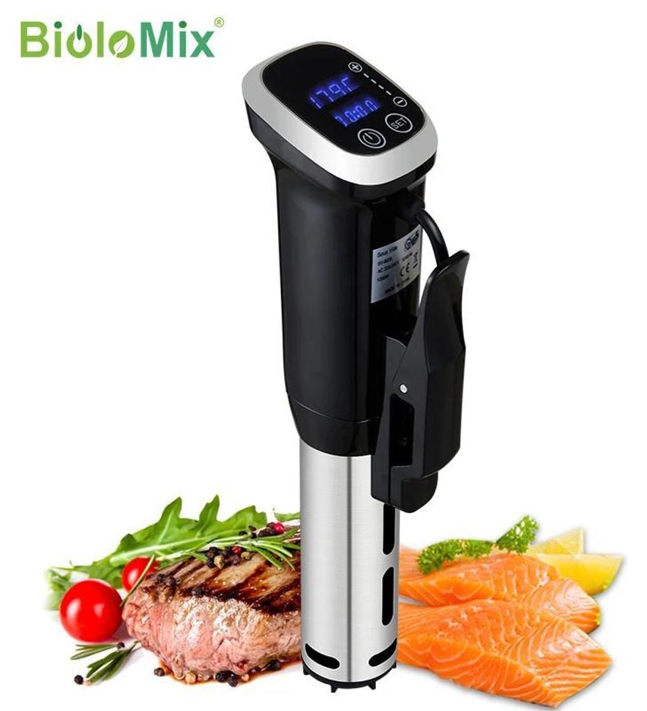 Sous-Vide-Stick/Zirkulator - SV-8008 - 1200 W - IPX7 Wasserdicht - Digitale Timersteuerung - LED-Display - Kapazität >6 L - EU-Stecker - Gelb