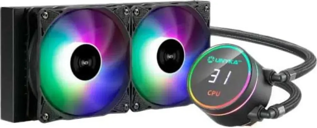 Watercooling AIO 240mm Noir avec Indicateur Digital de Chaleur Processeur