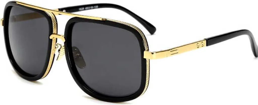 Occhiali da sole retro pilot unisex, colore oro, filtro UV 400, dimensioni 54-65-19-145 mm