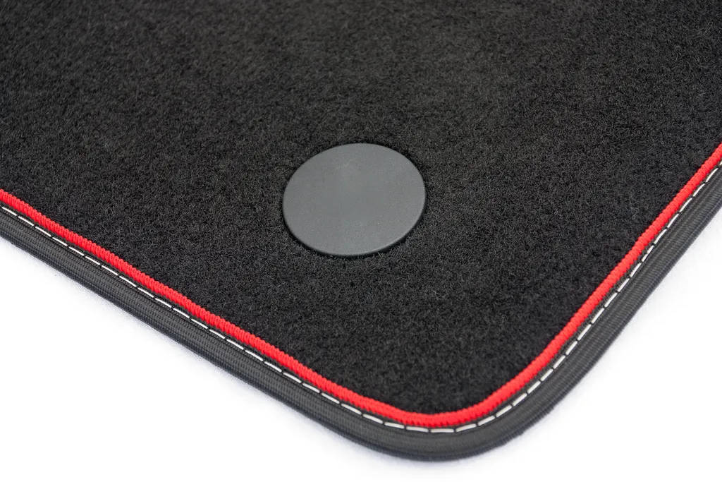 Tappetini Su Misura Mercedes CLK W209 (97-09) Velluto Rosso 4 Pezzi - 3