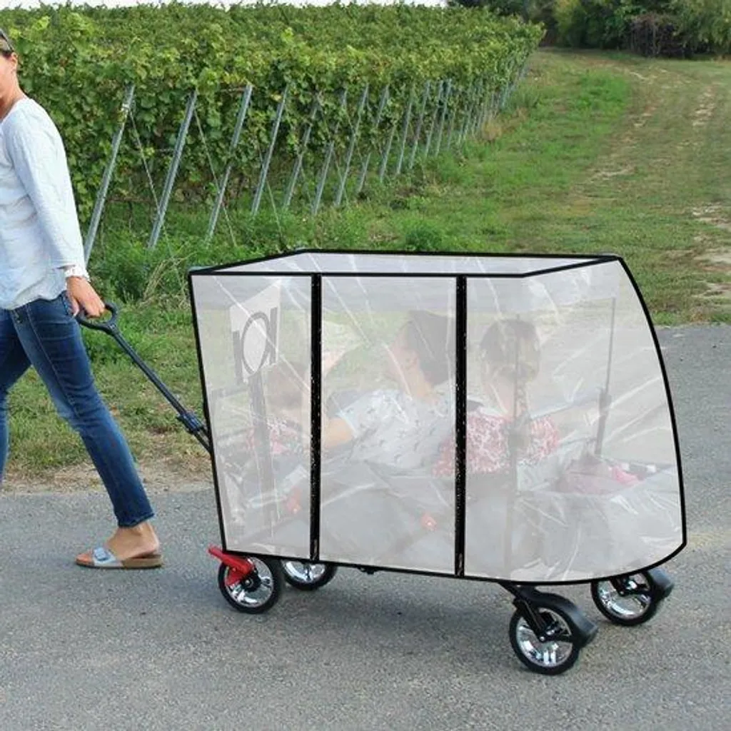 Chariot de plage robuste avec freins avant et charge de 150 kg - Modèle X5