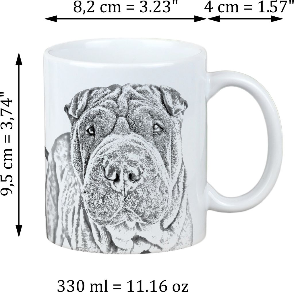Shar Pei - Tasse mit Hund, Tasse mit Bild, personalisiertes Geschenk der Marke Art-Dog