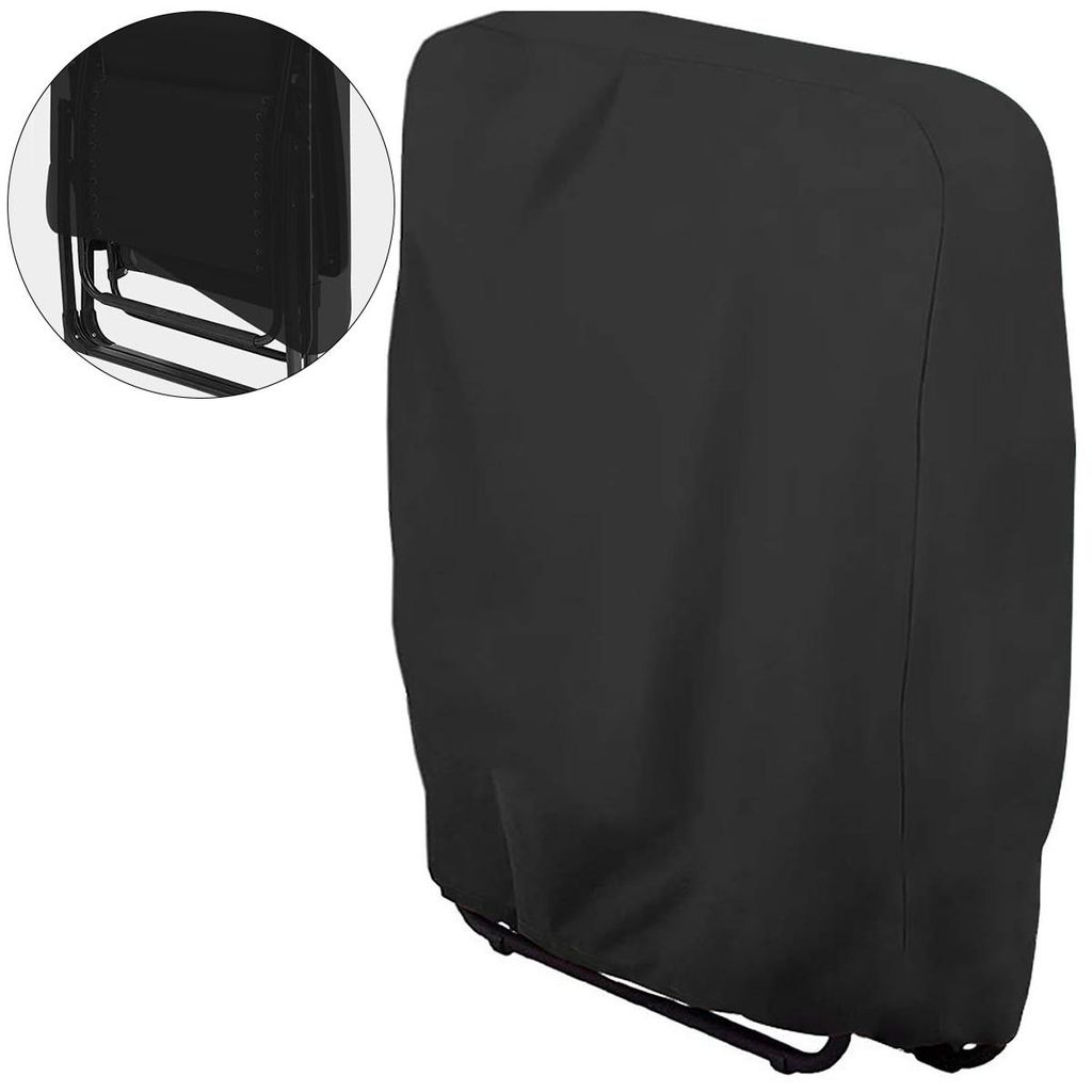 Gartenstuhl Abdeckung 420D Oxford Klappstuhl Schutzhülle wasserdicht UV-beständig 97x34x110cm für Zero Gravity Liegestuhl Outdoor