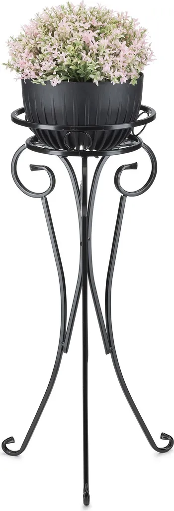 Support de Fleurs Vertical Noir Métal 34x74 cm - Gain de Place Maison