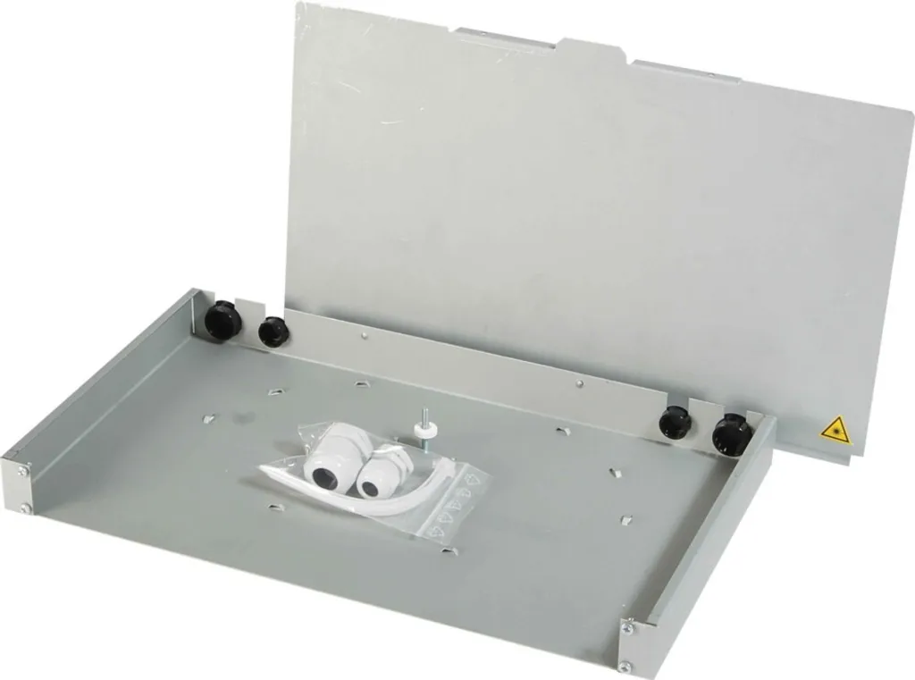 Boîtier 19Z.FO 1UH Telegärtner TN-Basiseco robuste sans plaque frontale