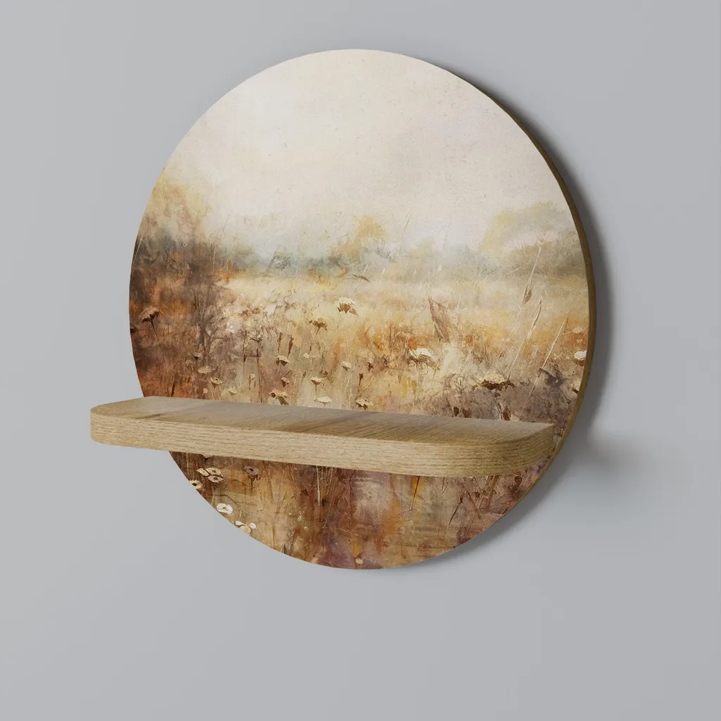 Étagère Ronde pour Plantes et Déco - Étagère Murale Cercle de Bureau