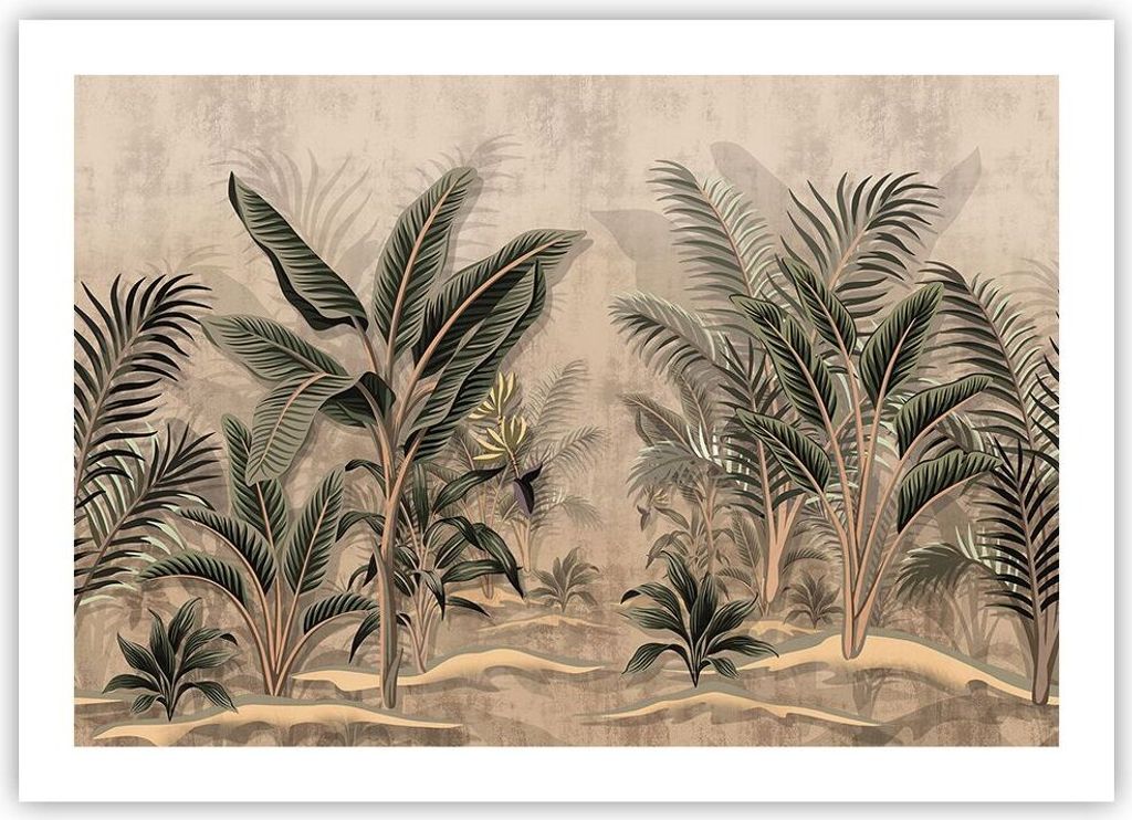 Poster - Poster ohne Rahmen - Wald Blatt Baum - 70x50 cm - Wand Bild - Wanddeko - Wandbilder - Kunstposter - Wandposter - Bilder - Kunstdruck - Wan...