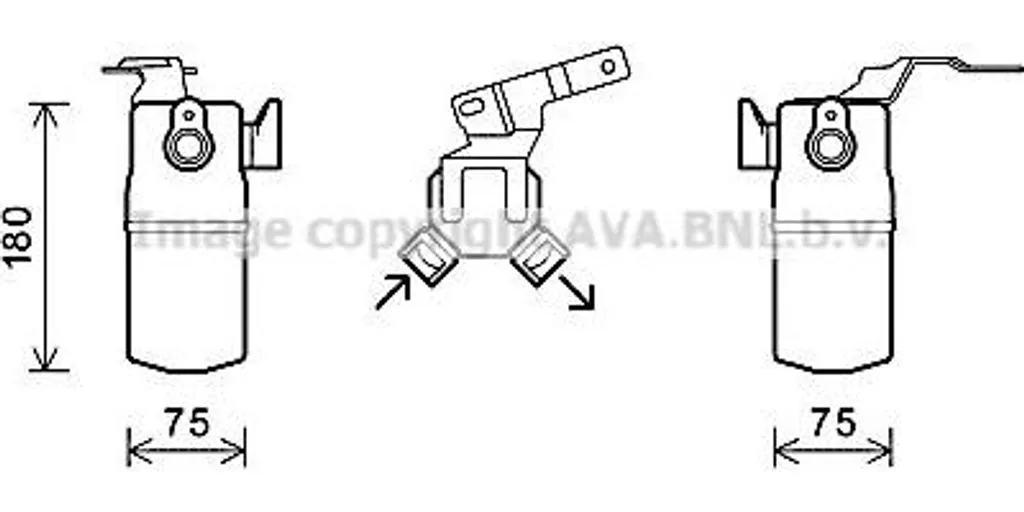 Sécheur climatisation AVA AID345 pour Audi A8 4E - OE 4E0820189M