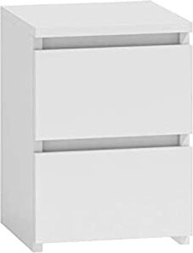 CDF Nachttisch M2 Malwa, Nachtschrank | Farbe: Weiß | Ideal für Schlafzimmer, Kinderzimmer, Teenager | Einfache Montage