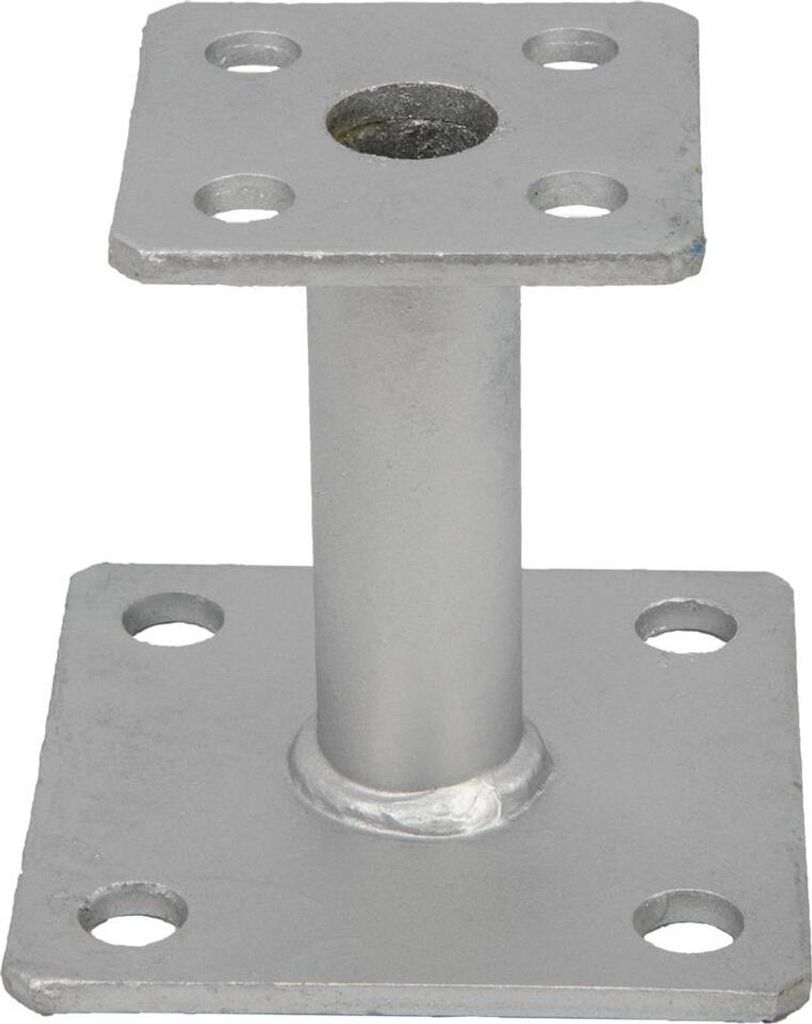 GeZu Impex Pfostenträger aufdübelbar Platten 70 x 70 & 100 x 100 mm Höhe 100 mm Pfostenhalter