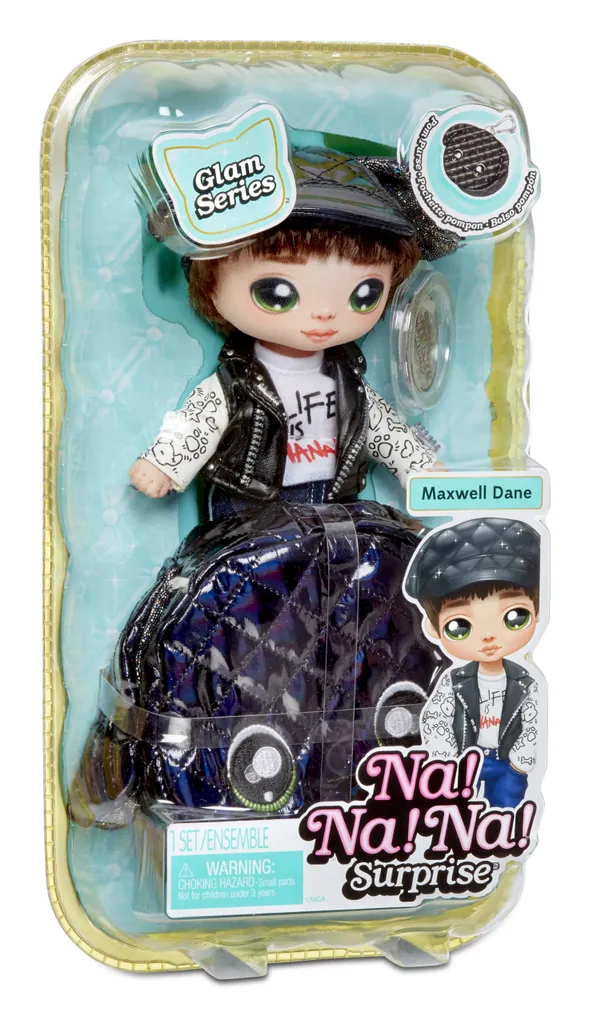 Na Na Na Surprise Glam Series Maxwell Dane Poupée de Mode et Sac Chien