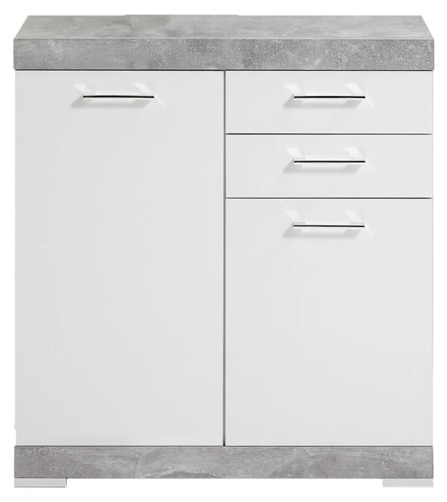 Buffet Bristol L80cm - Rangez tout avec 2 Portes et 2 Tiroirs - Gain de Place