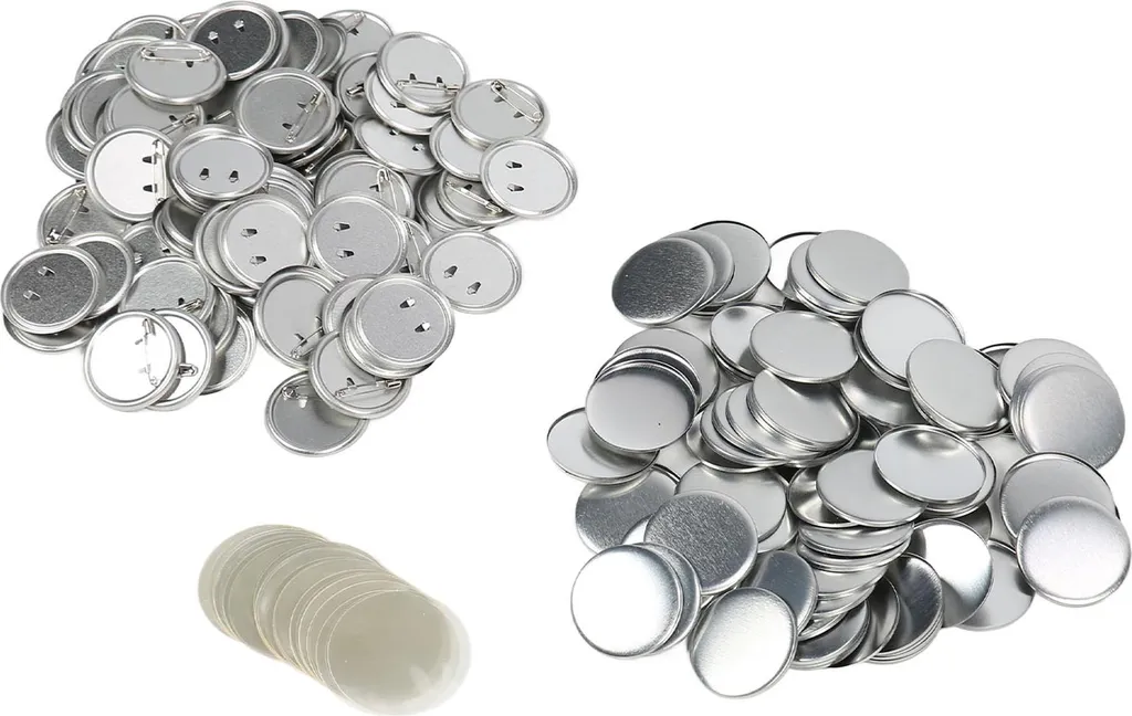 Kit 100 Pezzi per Spille 56mm - Componenti Metallo per Eventi e DIY - 2