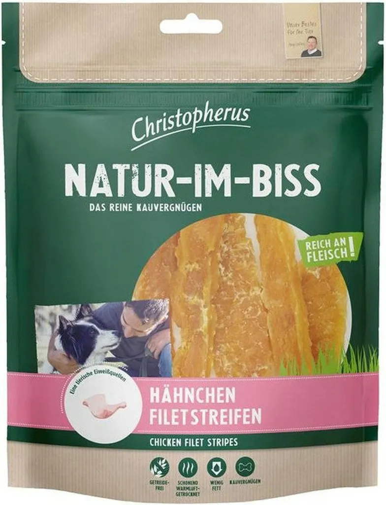 Récompense Éducation Chien Filets de Poulet Christopherus 300g Pack de 5