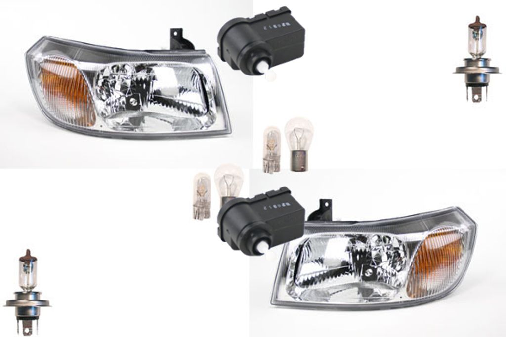 Johns, Scheinwerfer passend für Ford Transit 00 00-06 Leuchtmittel L R inkl. Stellmotor 1140072 1140066 1118827 1118823 1135471 1232646 1353987 46...