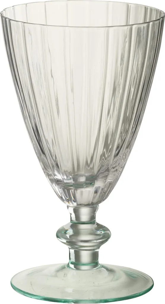 Gobelet en Verre Rayé Vert Clair et Transparent - Verre à Eau Design