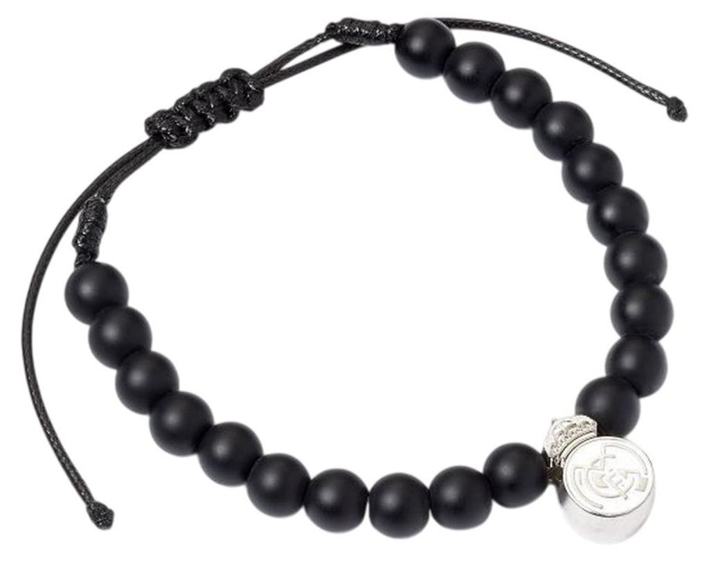 Real Madrid CF - Perlen-besetzt Armband BS6674 (Einheitsgröße) (Schwarz)