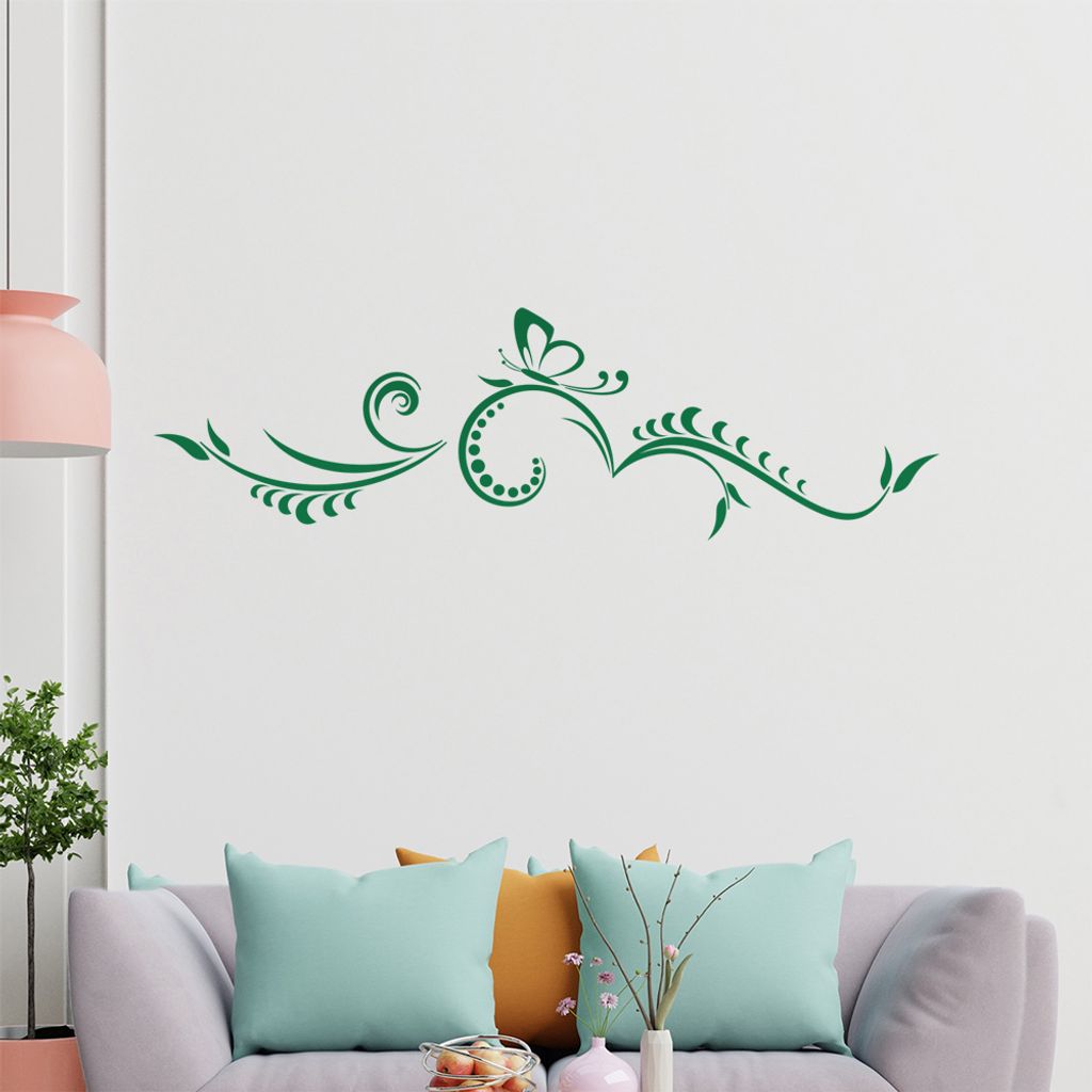 kleiner Schmmetterling - Tribal Wandtattoo in 6 Größen - Wandaufkleber Wall Sticker - Dekoration, Küche, Wohnzimmer, Schlafzimmer, Badezimmer