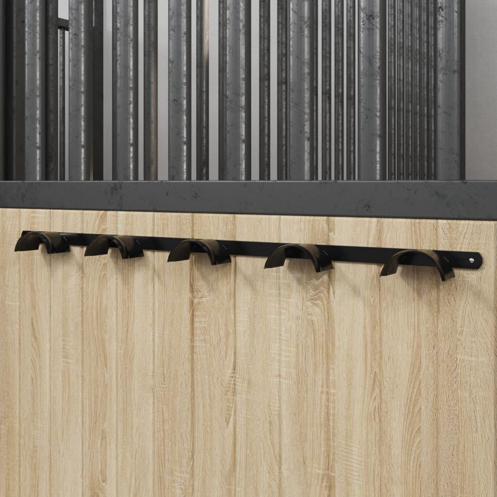 vidaXL Trensenhalter für 5 Trensen Schwarz Eisen Produktbild 