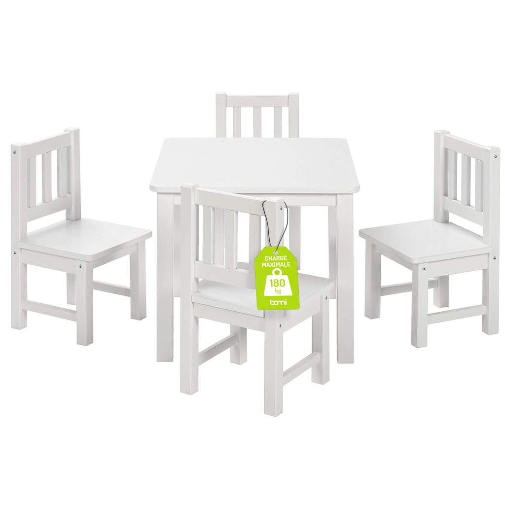 BOMI® Ensemble table et chaises pour enfants avec 4 chaises Image du produit 