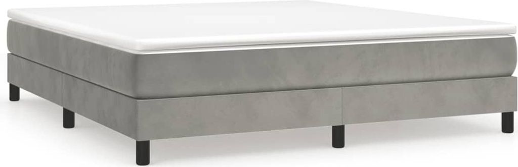 Bettgestell ohne Matratze Hellgrau 160x200 cm Samt