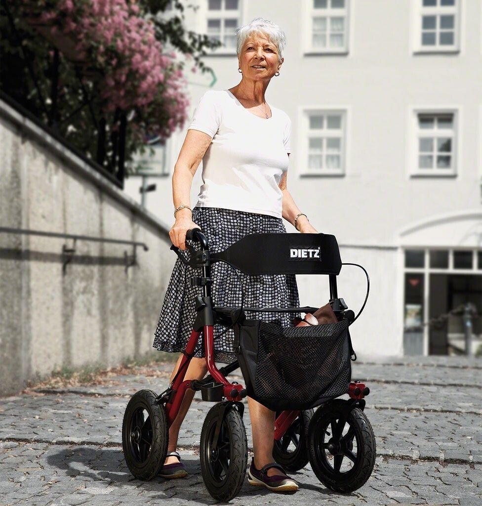 ROLLATOR DIETZ • mit Luftreifen • on sale Tasche