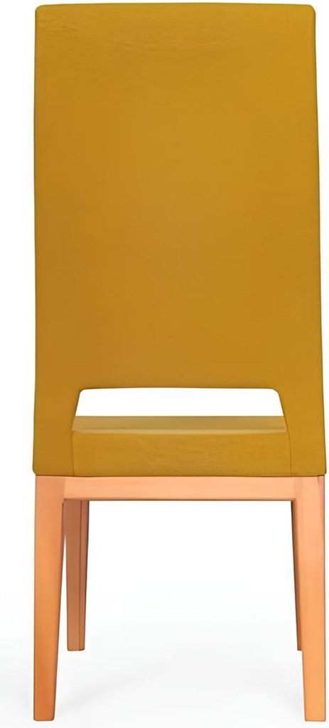 Gelber Esszimmerstuhl Wohnzimmer Einsitzer Holzfüße Moderne Stühle Stuhl