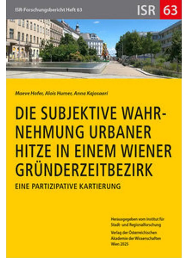 Livre Recherche : Chaleur urbaine et ressenti à Vienne Gründerzeit 250p