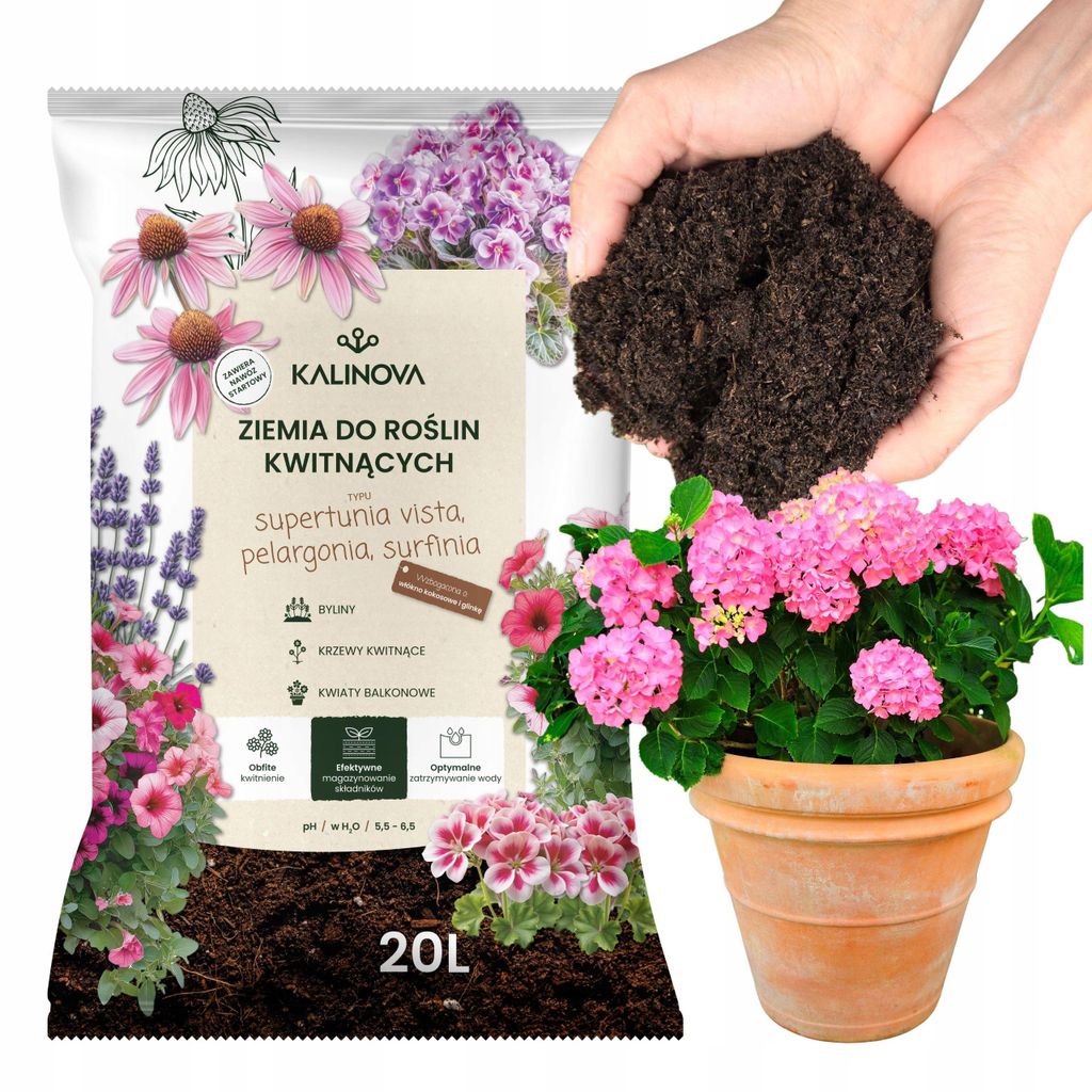 Blumenerde 20 l - Hochwertig - Nährstoffreich - Für Garten Produktbild 