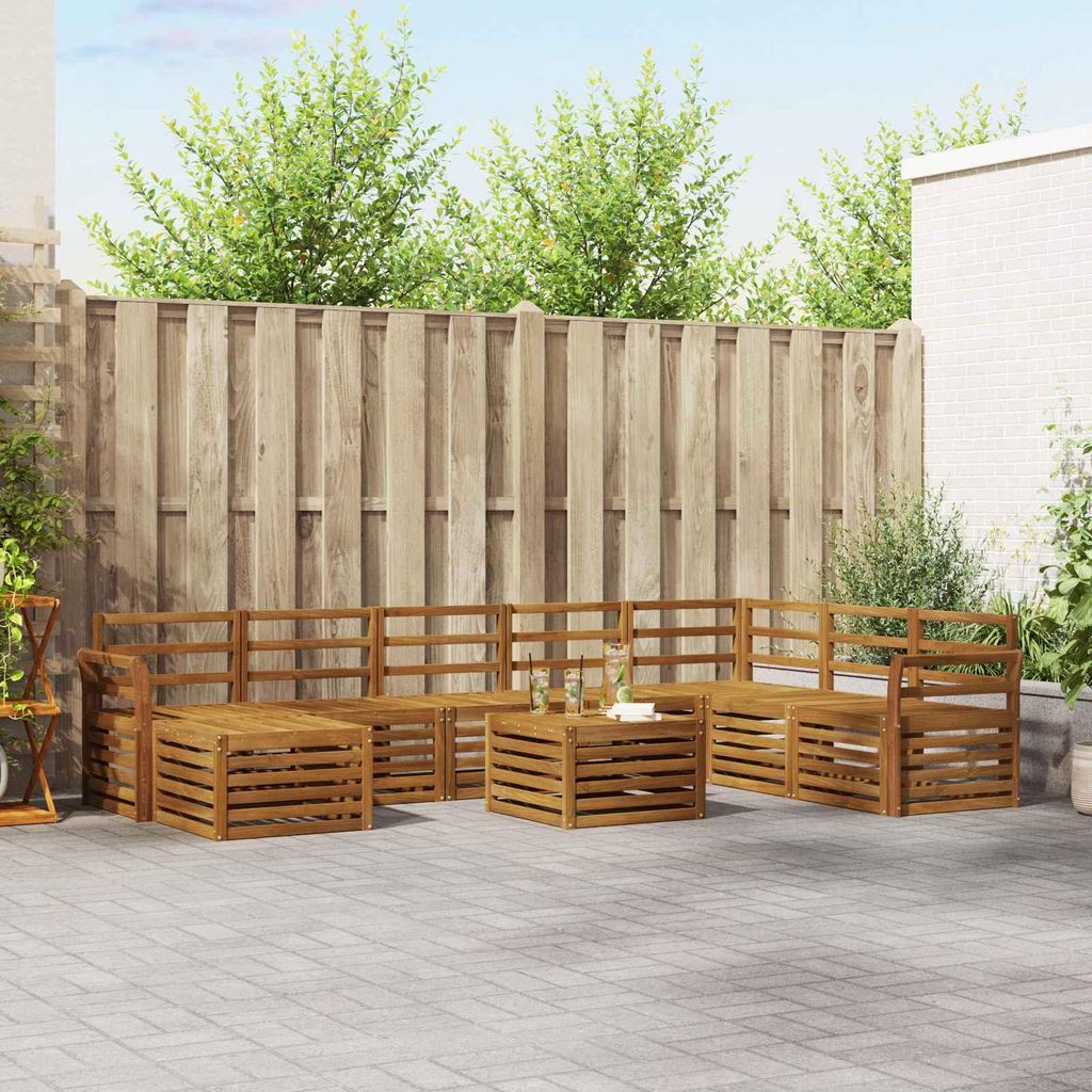 (Robust Möbel)Sofagarnitur - CLORIS - Balkonmöbe/Sitzgruppe - Natur Massivholz Akazie - Gartensofas NeuMöbel710409