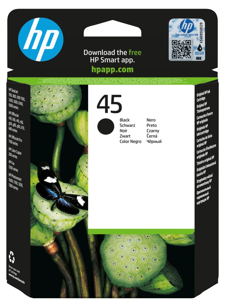 HP 45 Large - 42 ml - Groß - Schwarz - originale Immagine del prodotto 