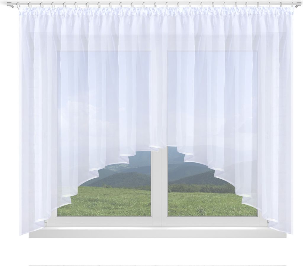 Klassische Voile Gardine 120 x 600 cm