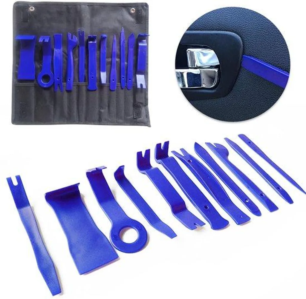 Kit outils démontage auto nylon 11 pièces avec bords tranchants précis