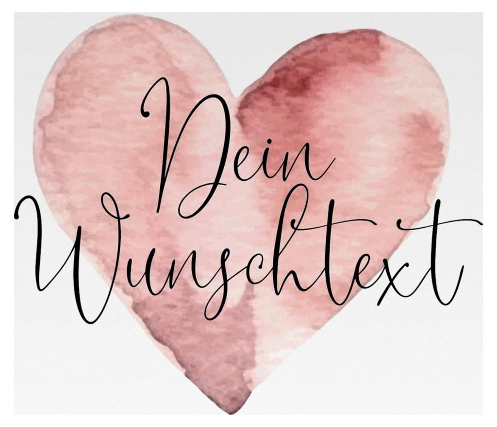 Kissenbezug personalisiert 40x40 cm - Herz mit Wunschtext - Kuschelkissen Dekokissen